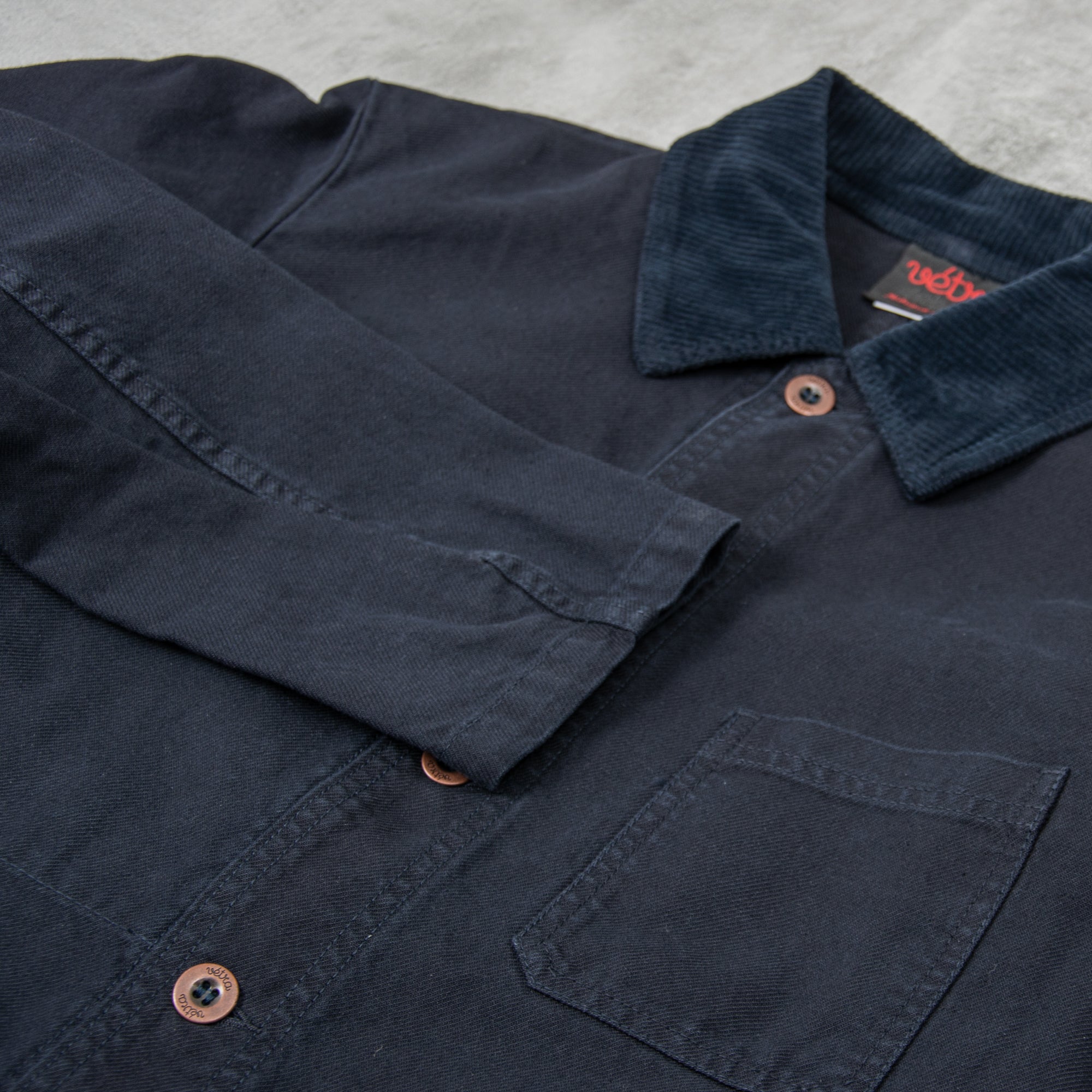 Buy Vetra Twill Workwear Jacket Cord Collar 5V - Navy @Union 
