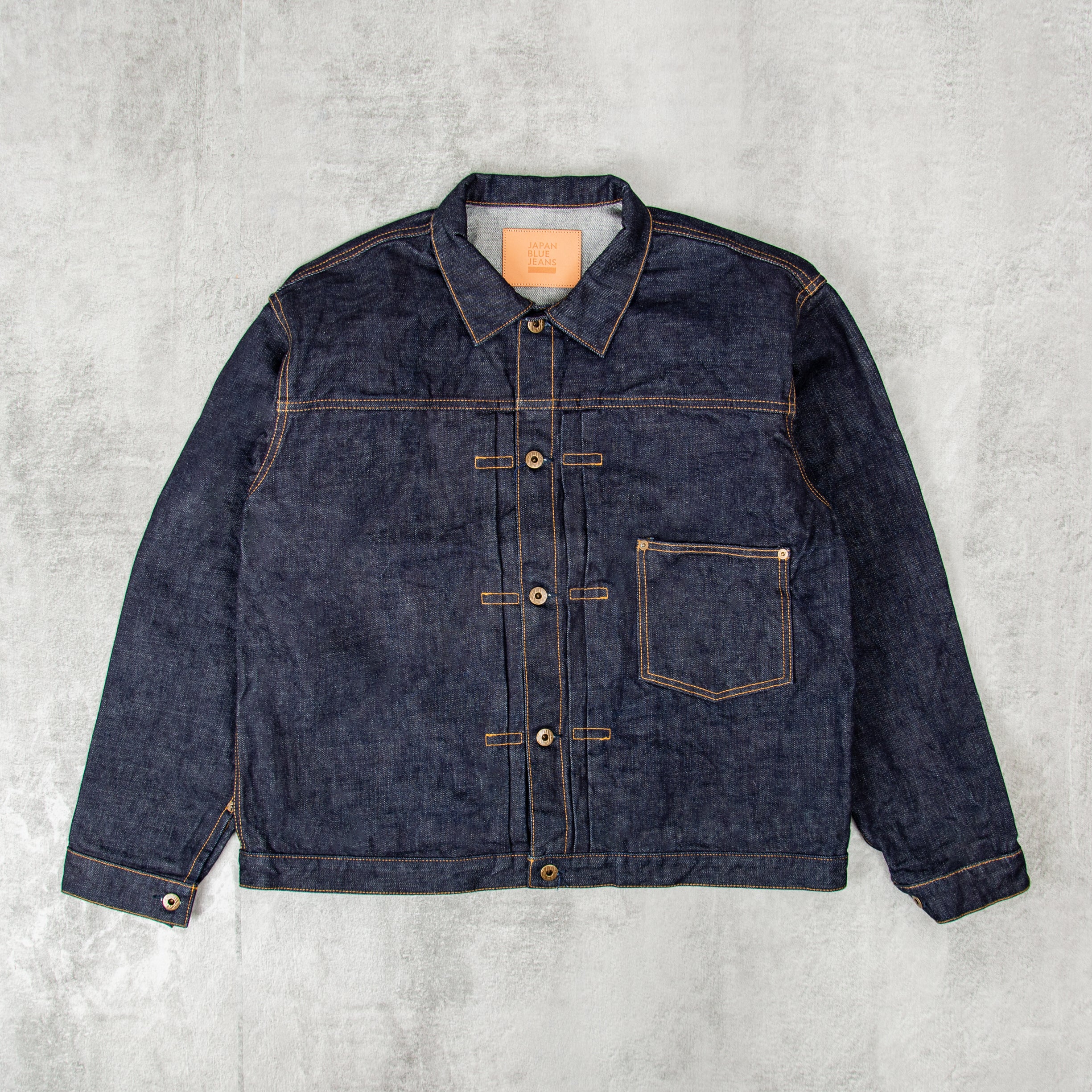 Denim Jaket Japanese Style Selvedge Denim Trucker Jacket Vintage Wash