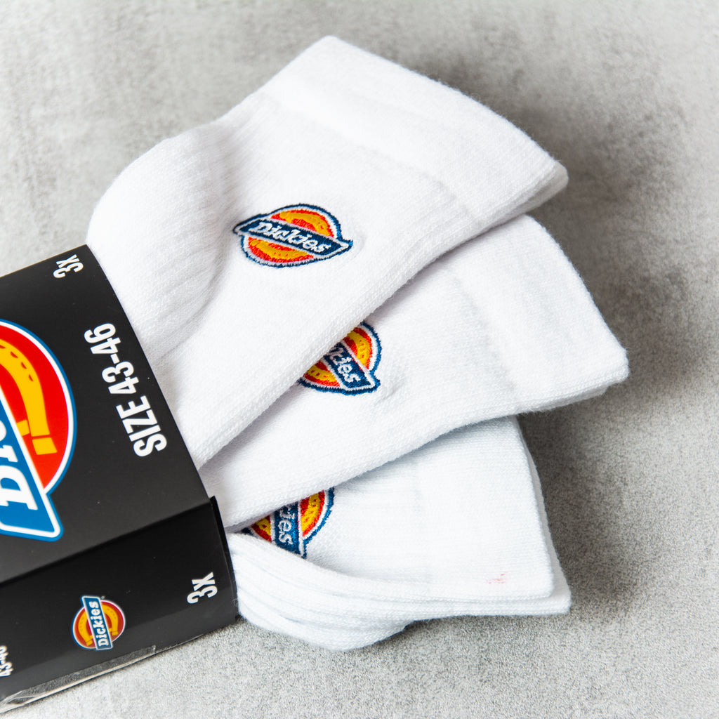 Dickies Valley Grove Socks 3 Pack - White 2