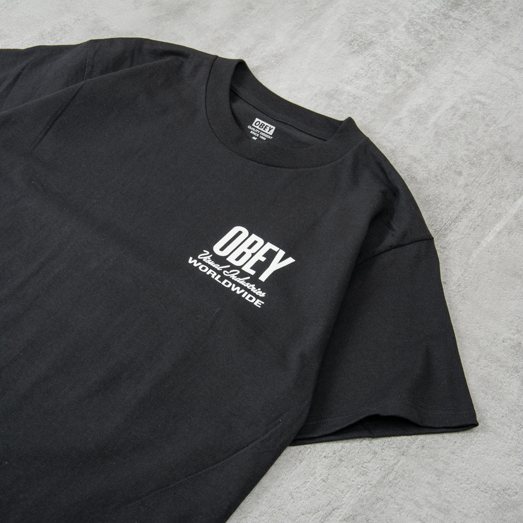 Obey Visual Industries Tee - Black 3