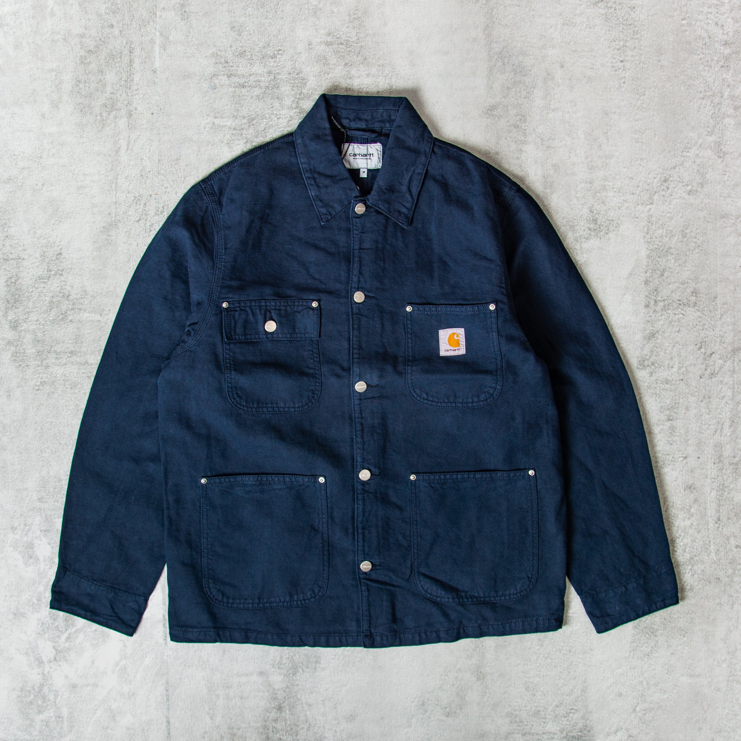 Carhartt WIP Walter Chore Coat Linen - Dark Navy@Union Clothing