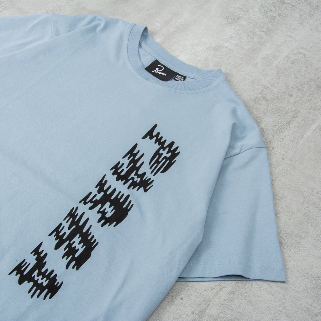 By Parra Wave Block Tremors Tee - Dusty Blue 3