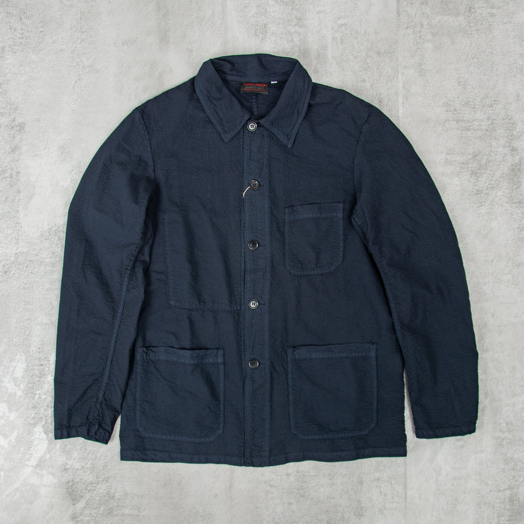 Vetra Weaved Seersucker Jacket - Navy 1