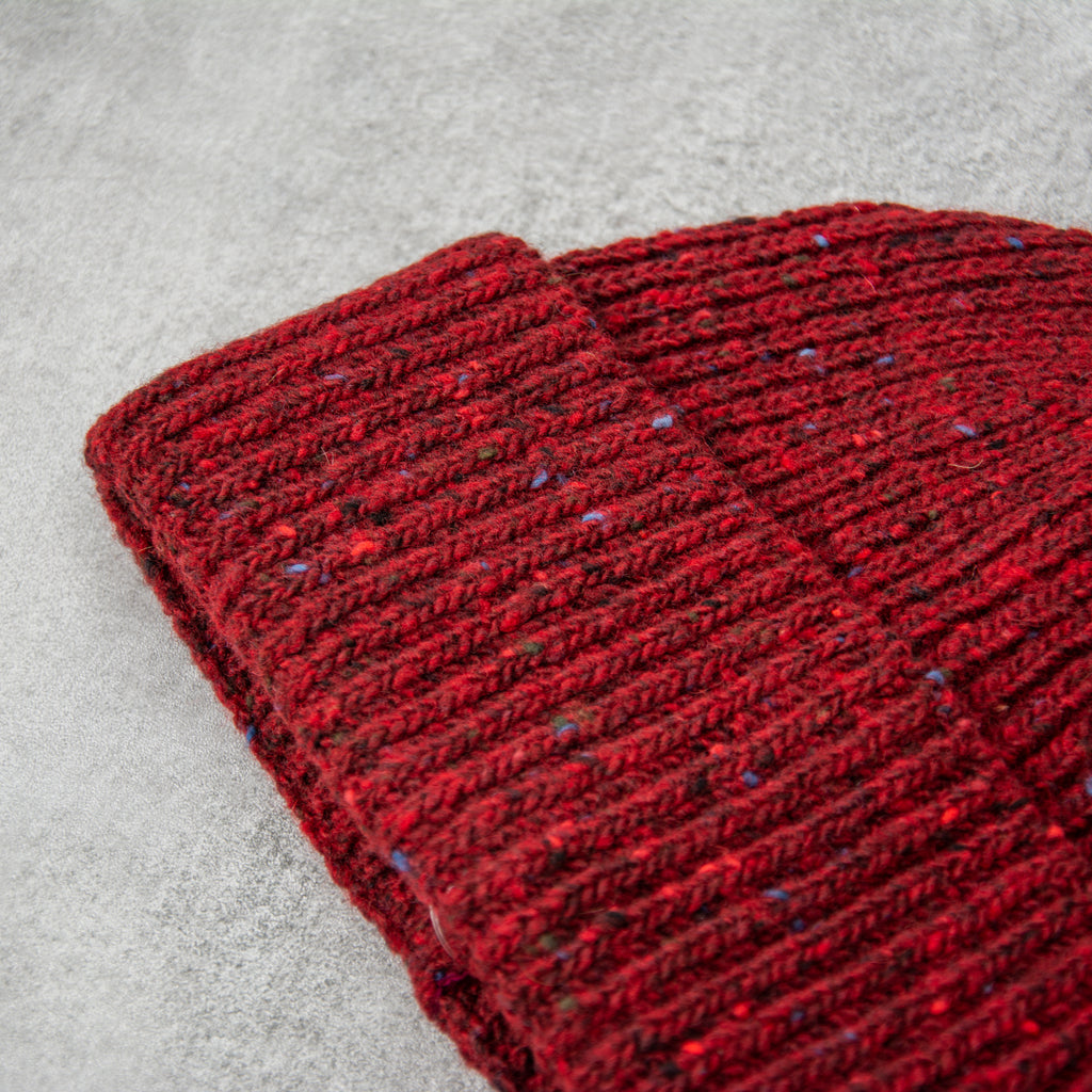 Donegal Wool Beanie - Burgundy 2