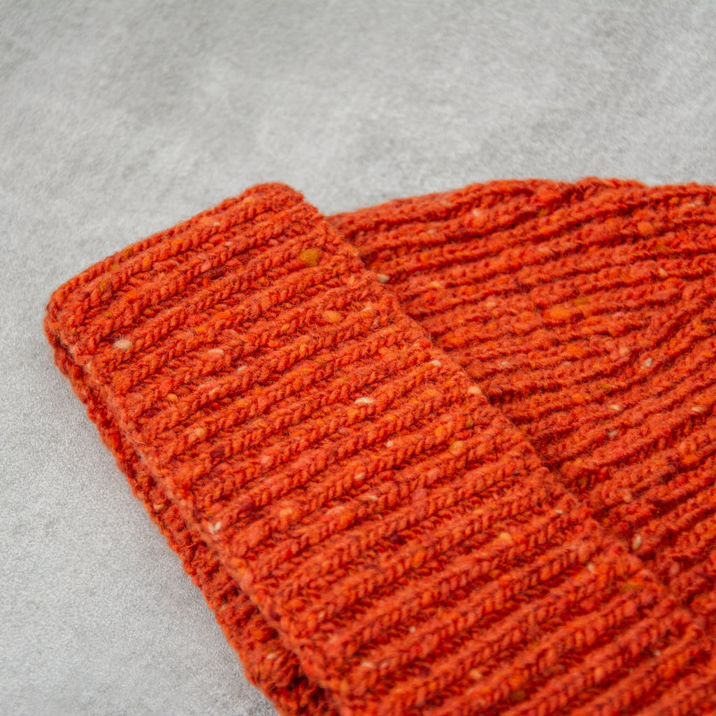 Donegal Wool Beanie - Orange 2