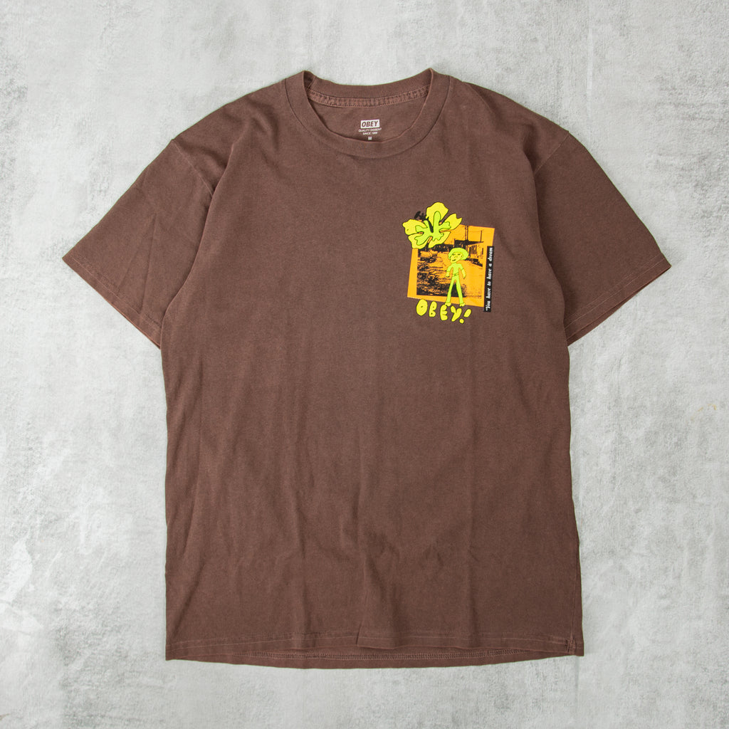 Obey You Have To Have A Dream Tee - Pigment Java Brown 1