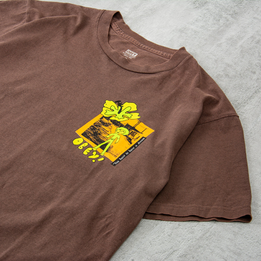 Obey You Have To Have A Dream Tee - Pigment Java Brown 3
