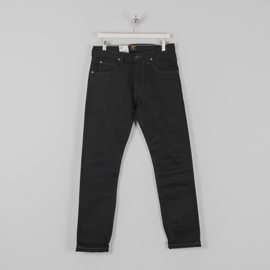 Lee 101 Rider Jeans - Blue Selvage Black Front