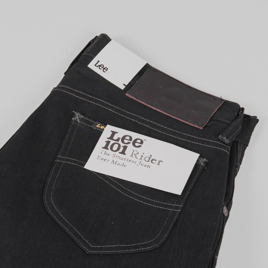 Lee 101 Rider Jeans - Blue Selvage Black Pocket
