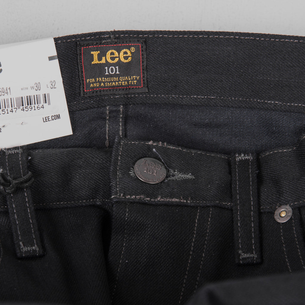 Lee 101 Rider Jeans - Blue Selvage Black Button