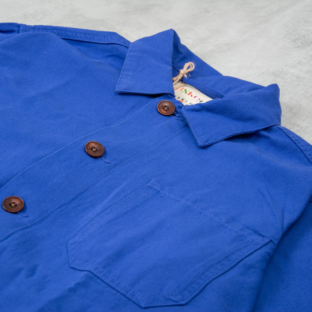 Uskees 3001 Button Overshirt - Ultra Blue 2
