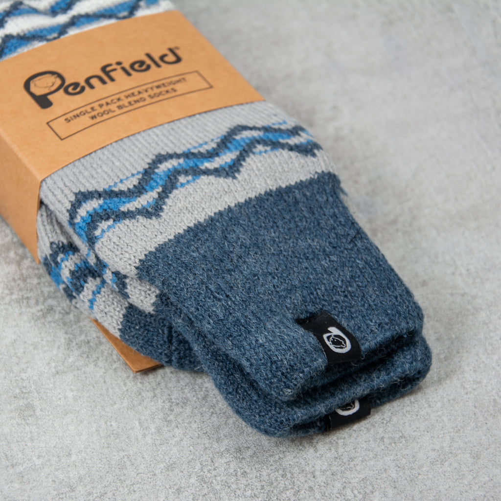 Penfield AOP Socks - Vintage Grey Heather 2