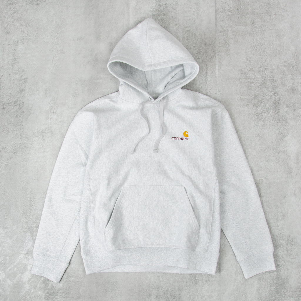 Carhartt WIP American Script Hooded Sweat - Ash Heather 1