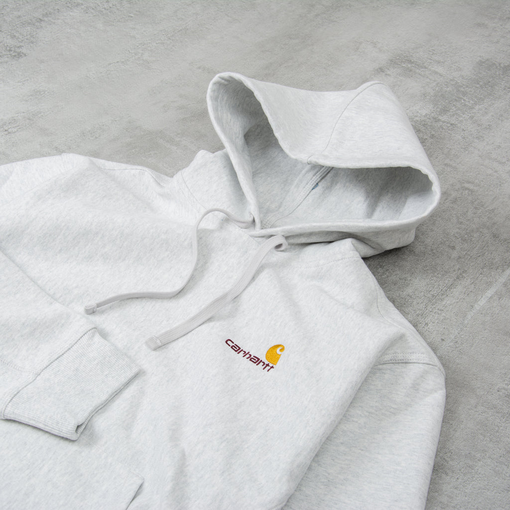 Carhartt WIP American Script Hooded Sweat - Ash Heather 2