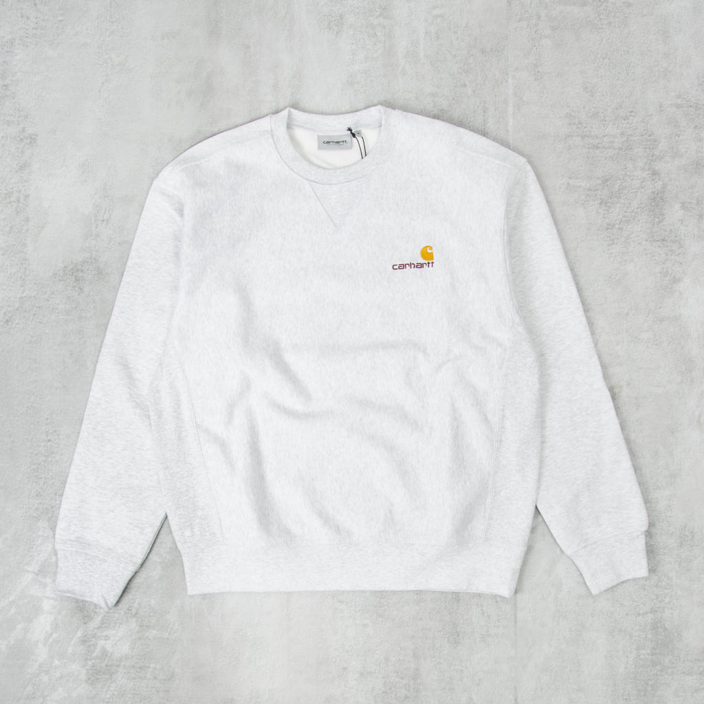 Carhartt WIP American Script Sweat - Ash Heather 1