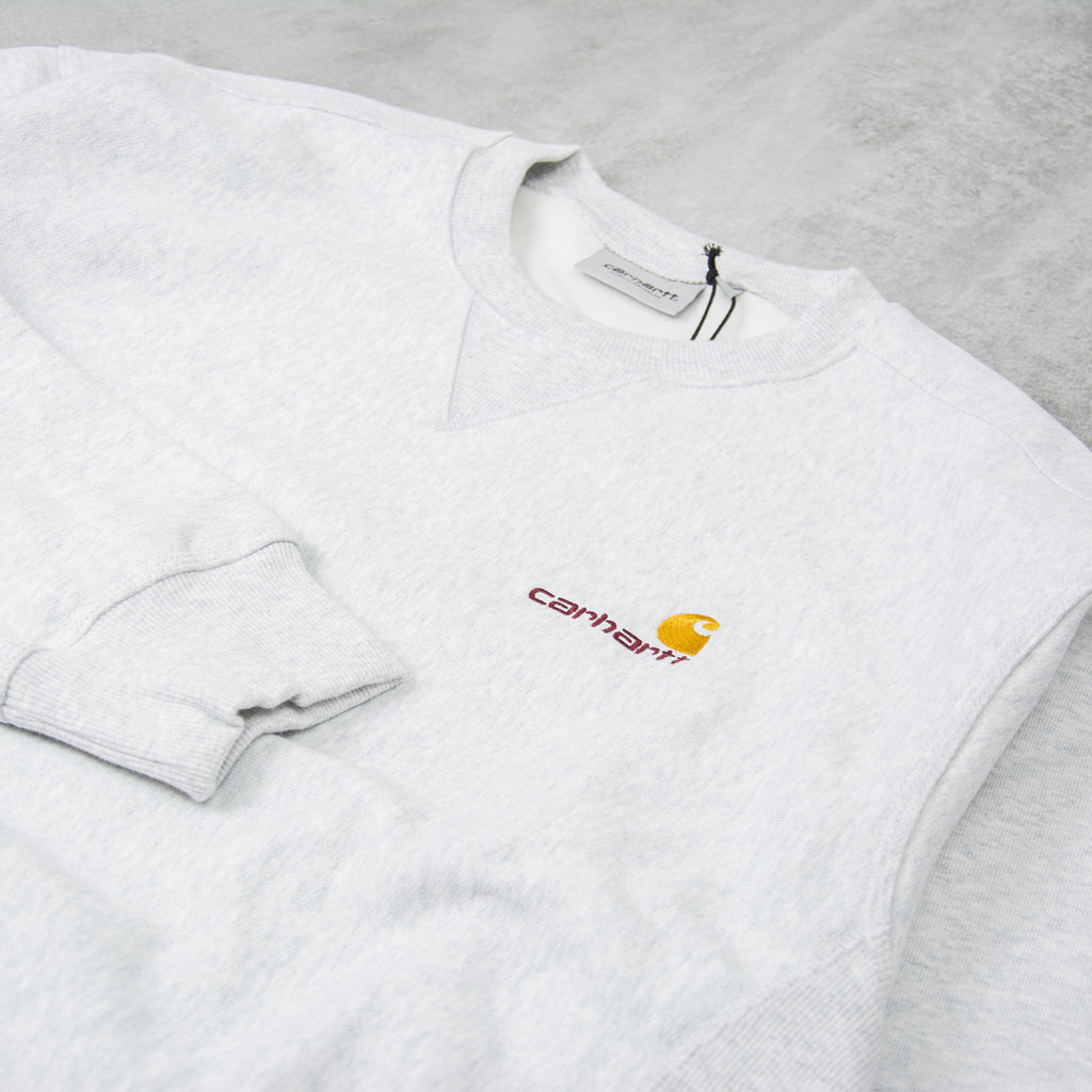 Buy the Carhartt American Script Sweat - Ash Heather @Union Clothing ...