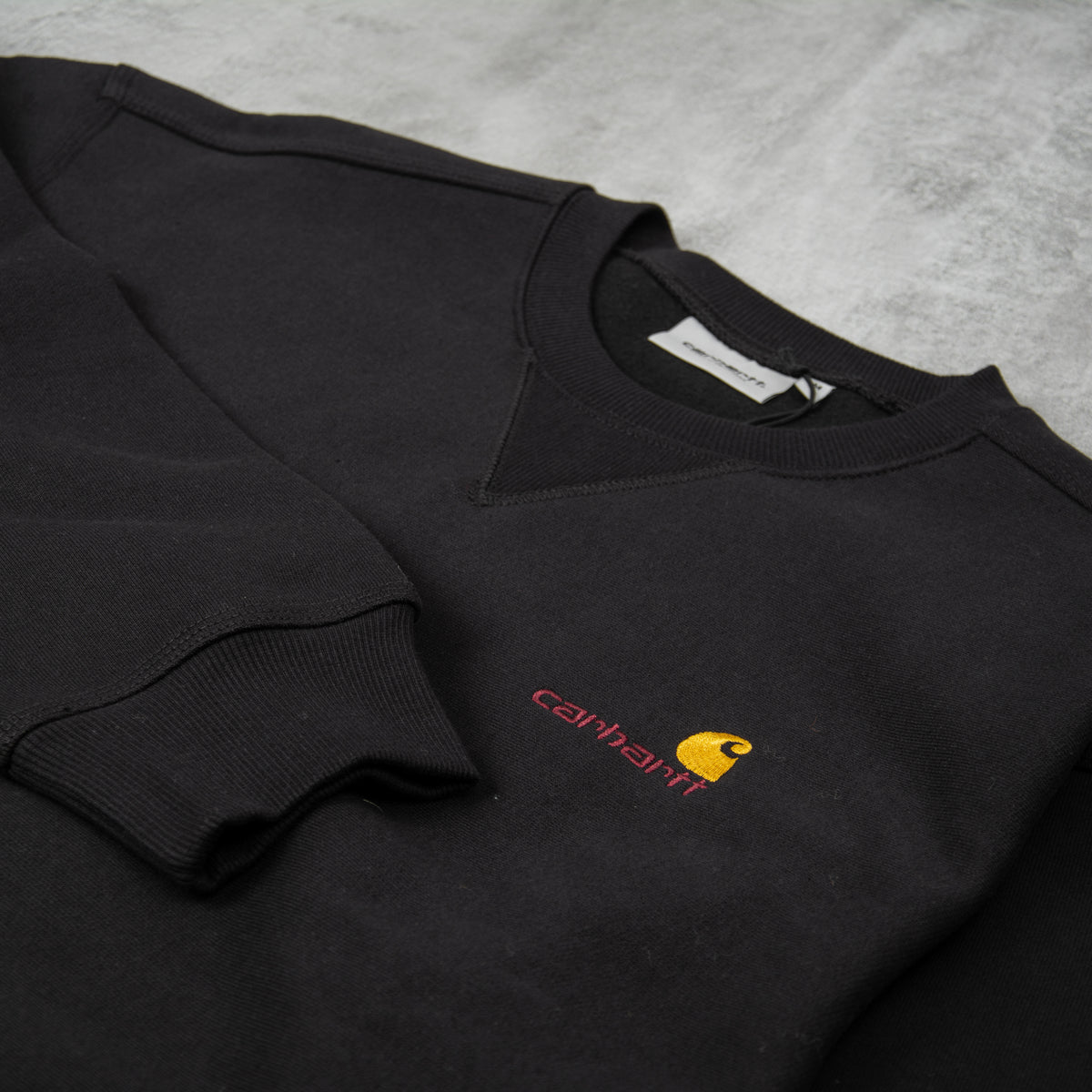 Buy the Carhartt American Script Sweat - Black @Union Clothing | Union ...