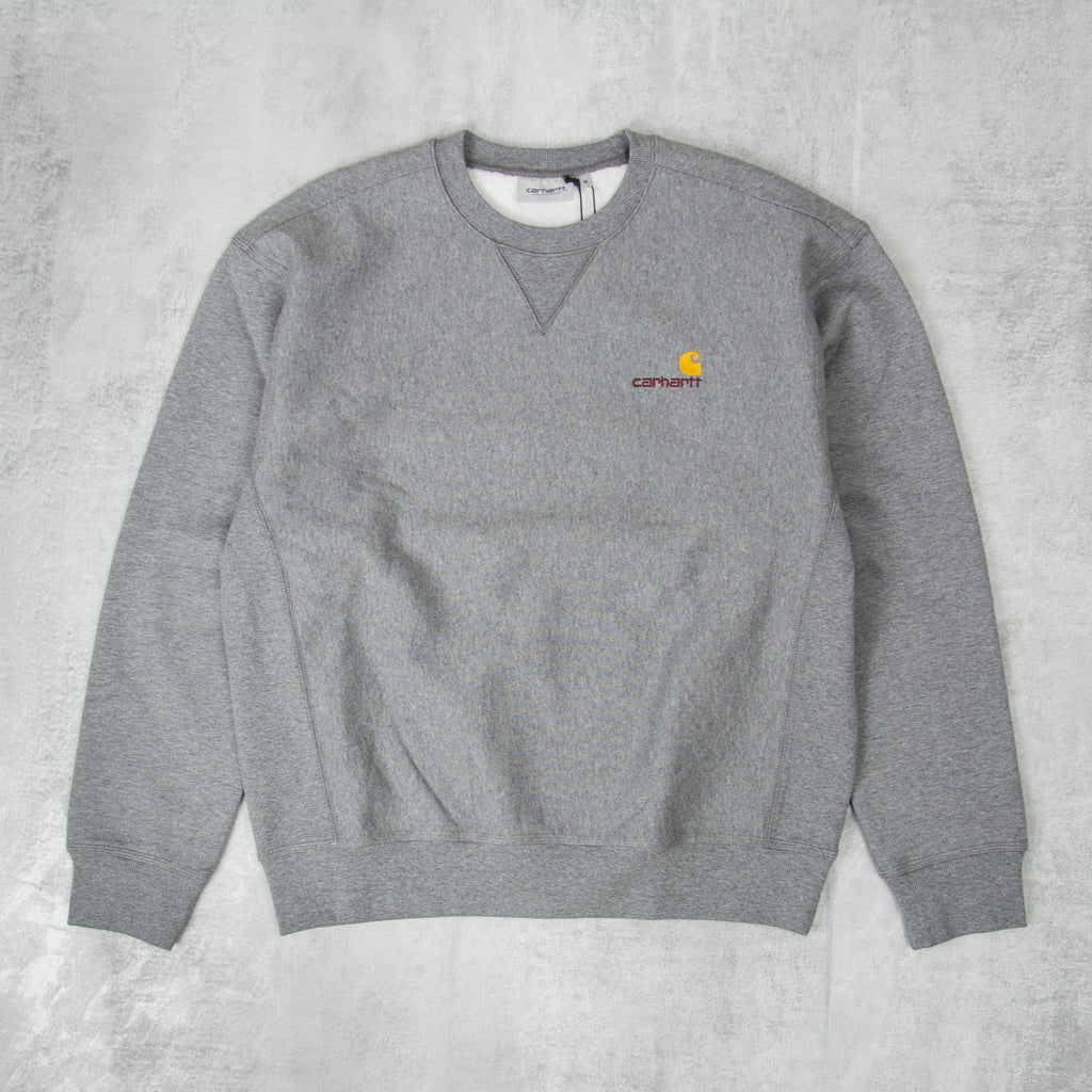 Carhartt WIP American Script Sweat - Dark Grey Heather 1