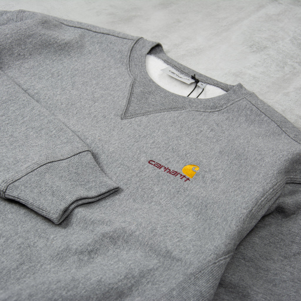 Carhartt WIP American Script Sweat - Dark Grey Heather 2