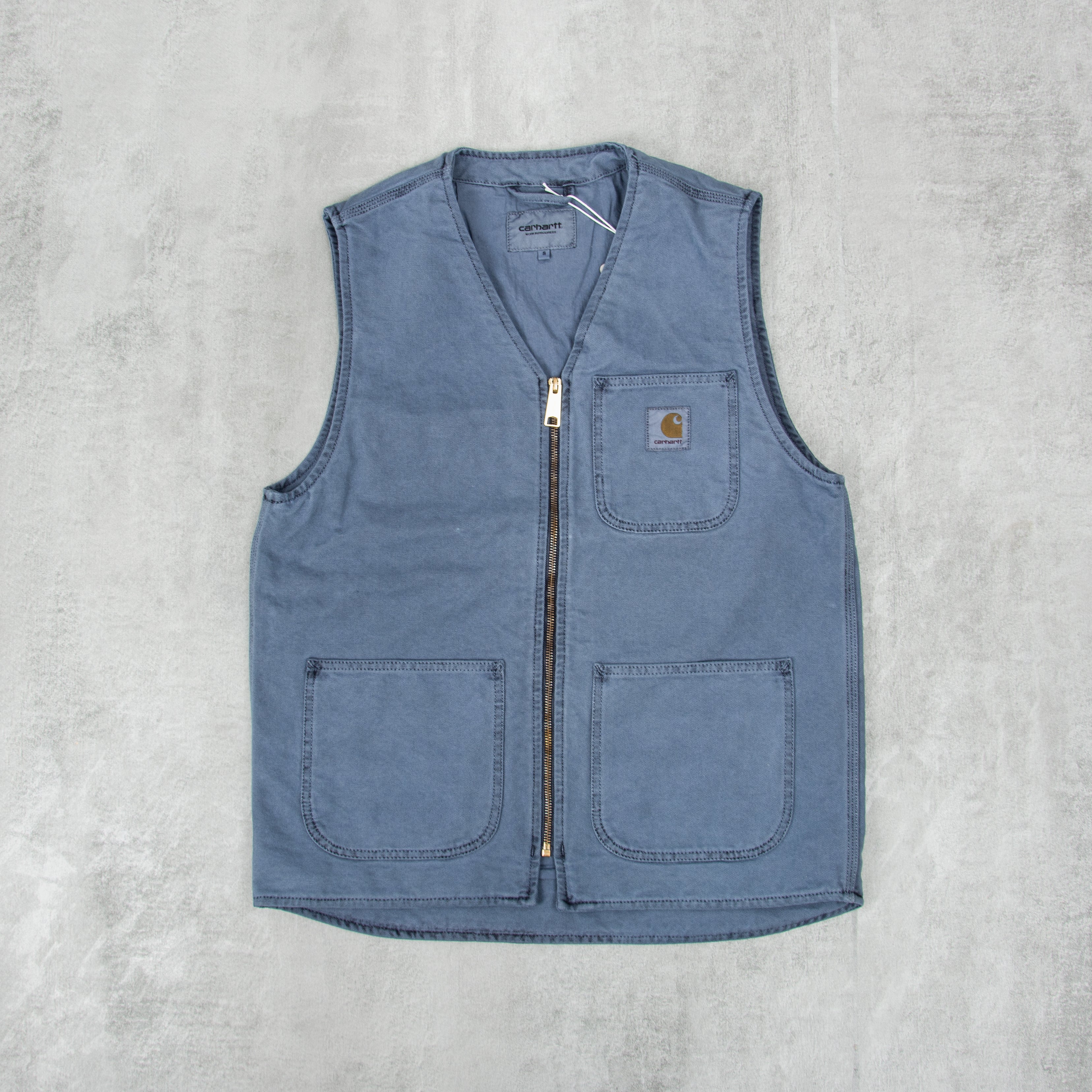 Carhartt-WIP Arbor Vest - Bay Blue Aged Canvas | Urban