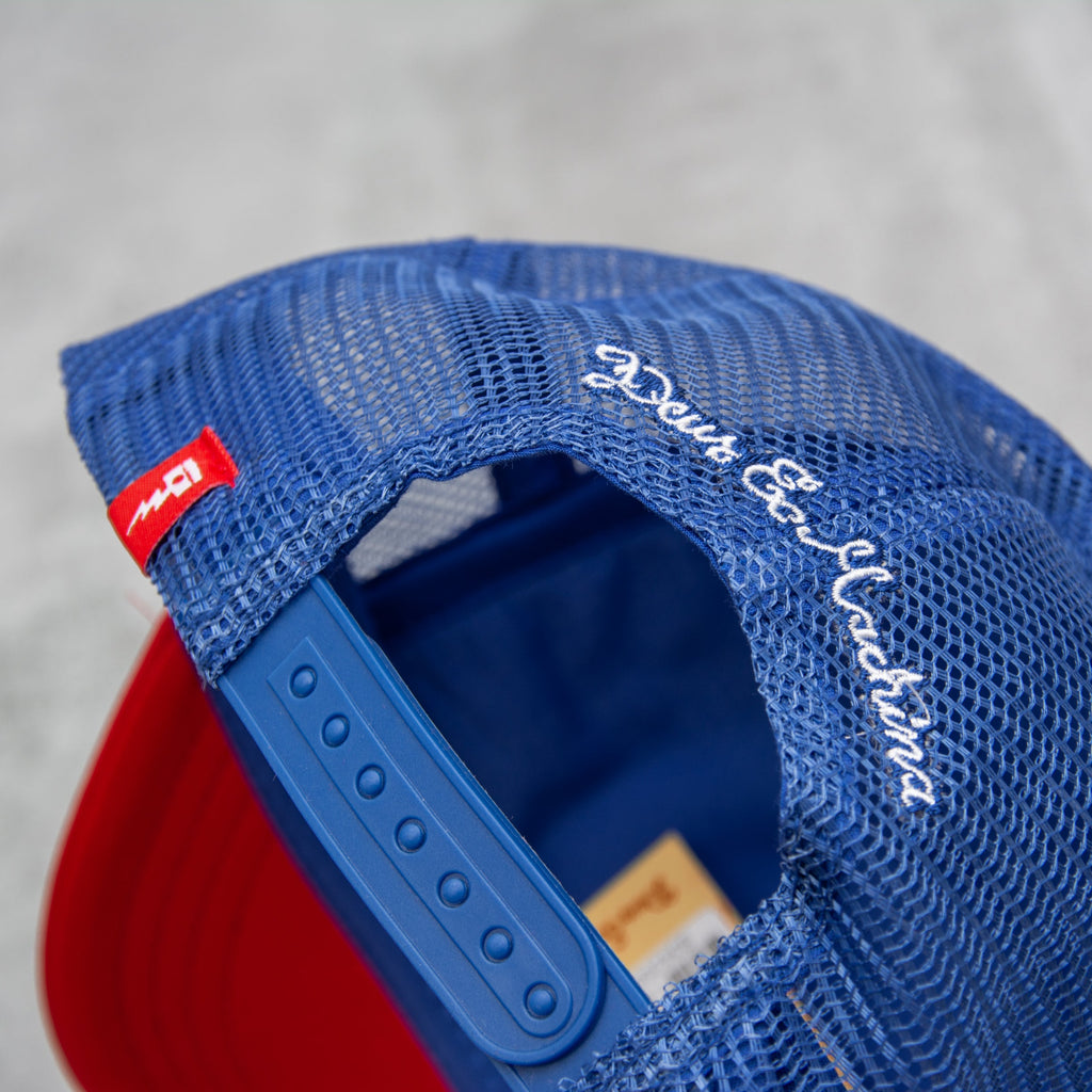 Deus ex Machina Baylands Trucker Cap - Blue / Red 3