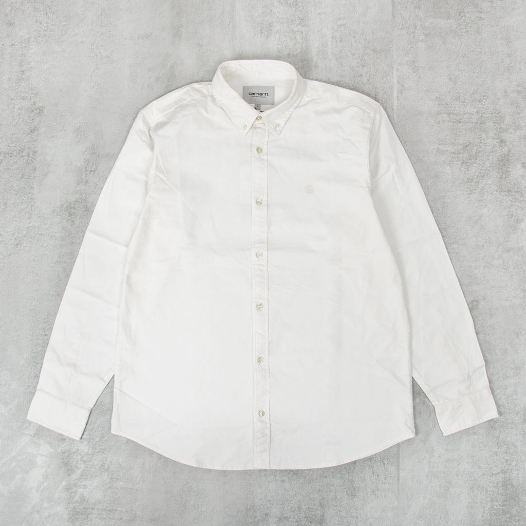 Carhartt WIP Bolton L/S Shirt - White 1