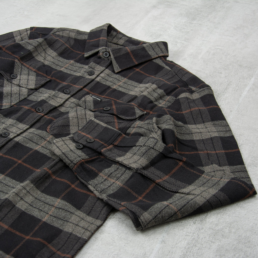 Brixton Bowery L/S Flannel Shirt - Black / Charcoal 2