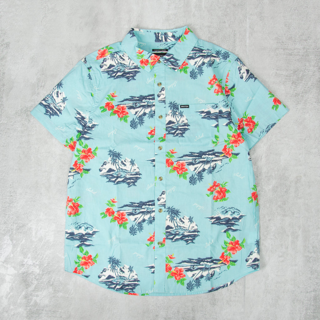 Brixton Charter Print Woven Shirt - Canal Blue / Paradise 1