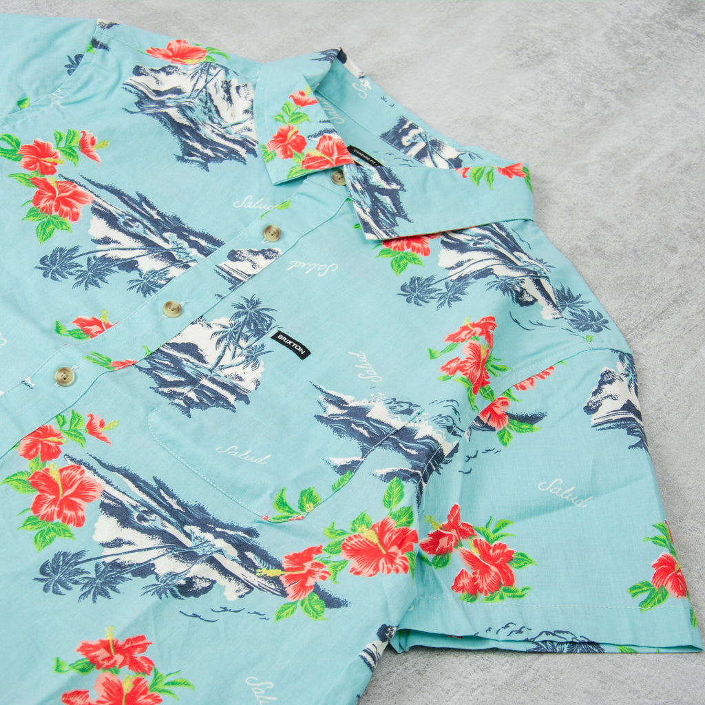 Brixton Charter Print Woven Shirt - Canal Blue / Paradise 2