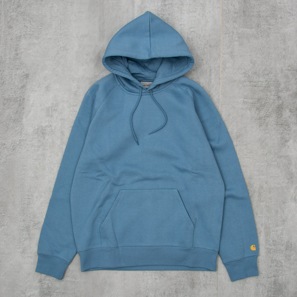 Carhartt WIP Hooded Chase Sweatshirt - Icy Water 1