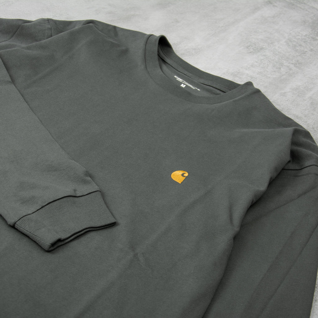 Carhartt WIP Chase L/S Tee - Jura / Gold 2