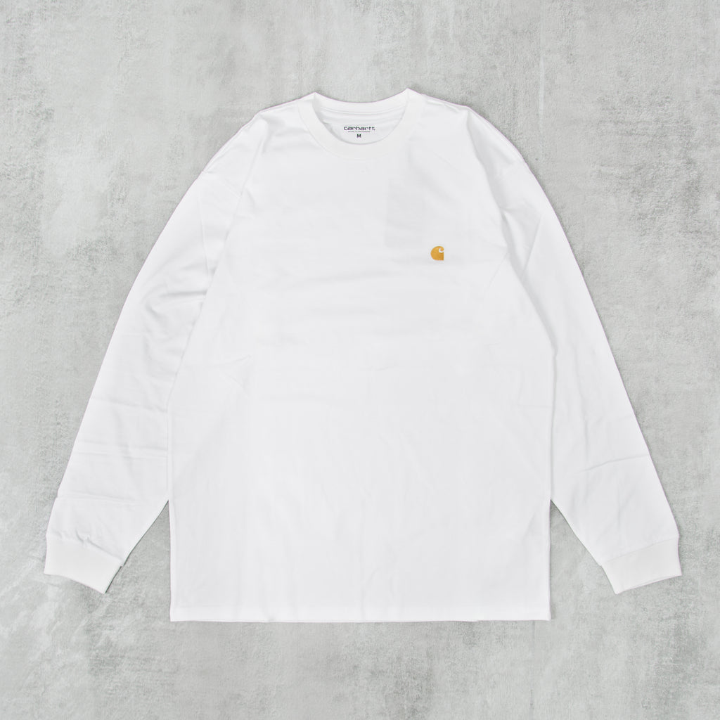 Carhartt WIP Chase L/S Tee - White 1