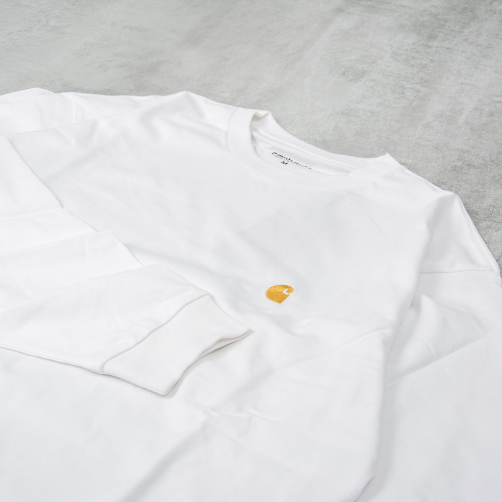 Carhartt WIP Chase L/S Tee - White 2