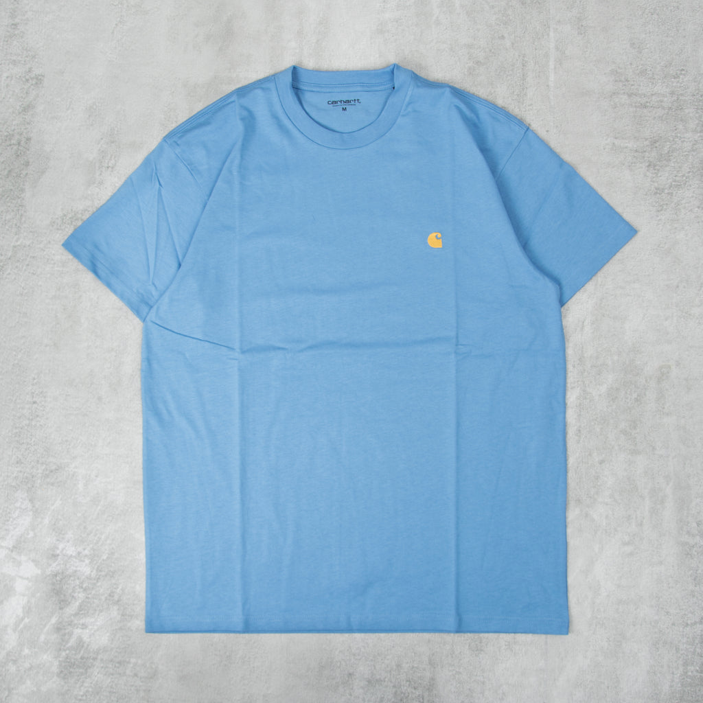 Carhartt WIP Chase S/S Tee - Piscine / Gold 1