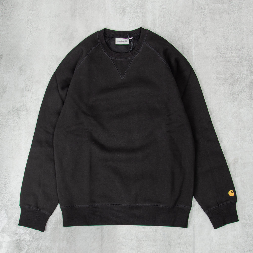 Carhartt WIP Chase Sweatshirt - Black / Gold 1