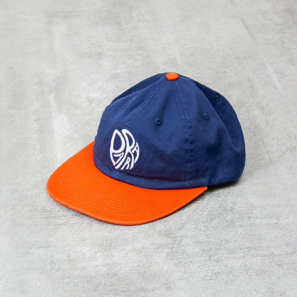 By Parra Circle Tweak Logo 6 Panel Cap - Navy / Orange 1