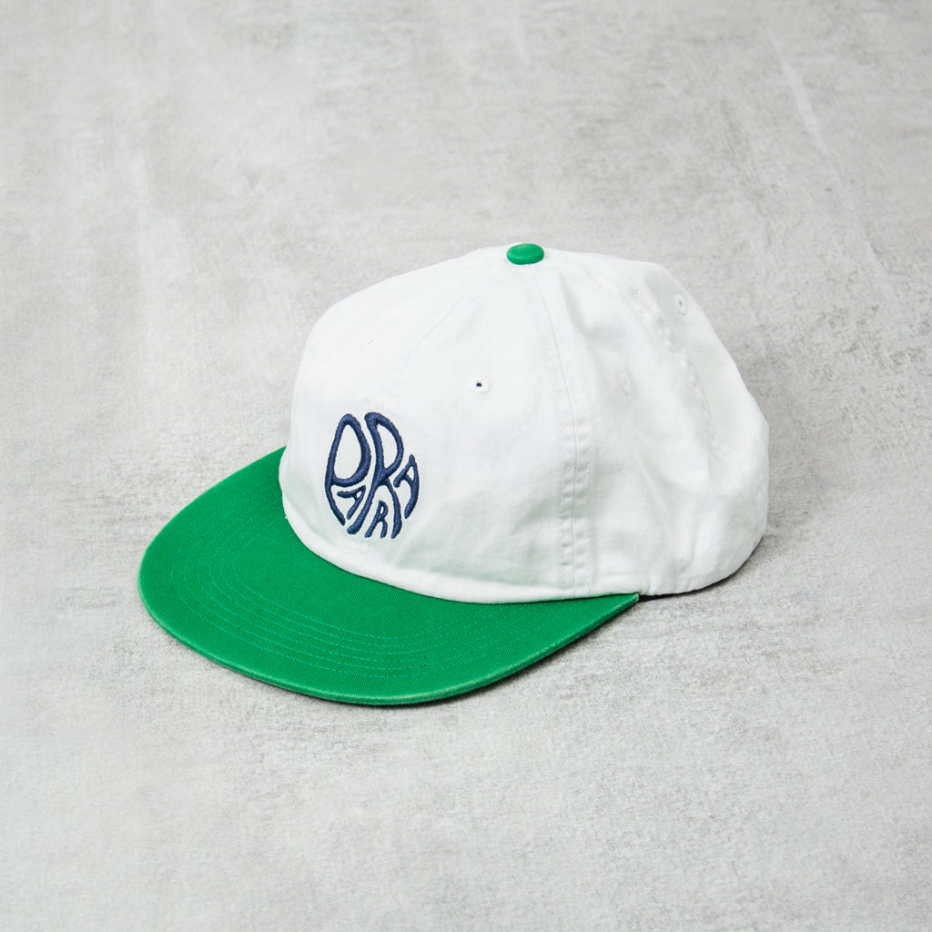 By Parra Circle Tweak Logo 6 Panel Cap - White / Green 1