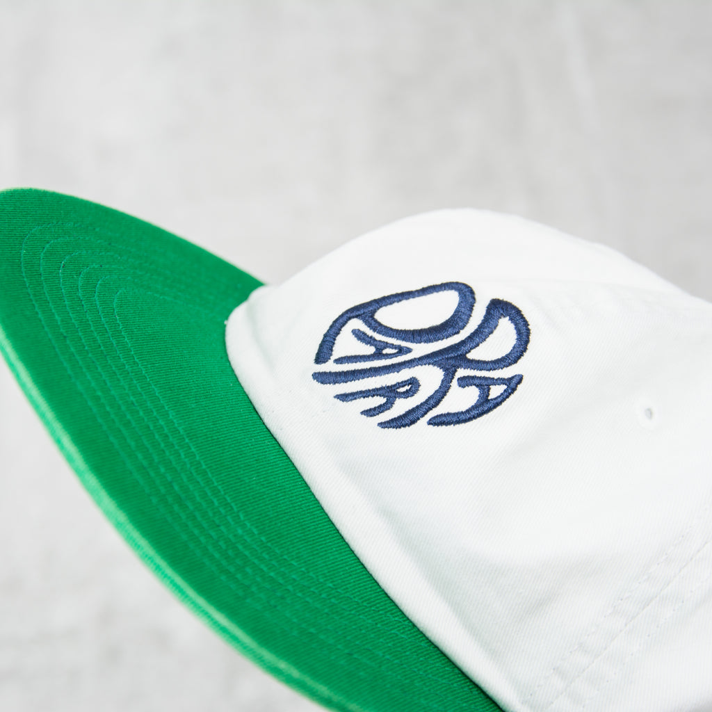 By Parra Circle Tweak Logo 6 Panel Cap - White / Green 2