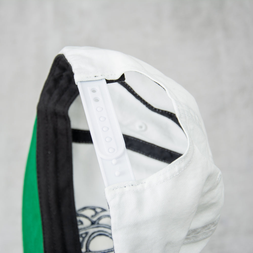 By Parra Circle Tweak Logo 6 Panel Cap - White / Green 3