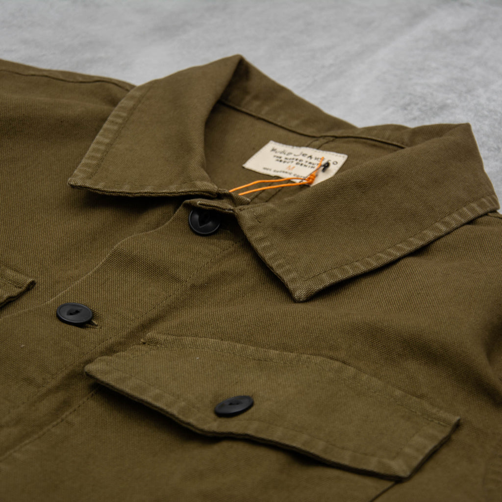 Nudie Colin Canvas Overshirt - Army 2