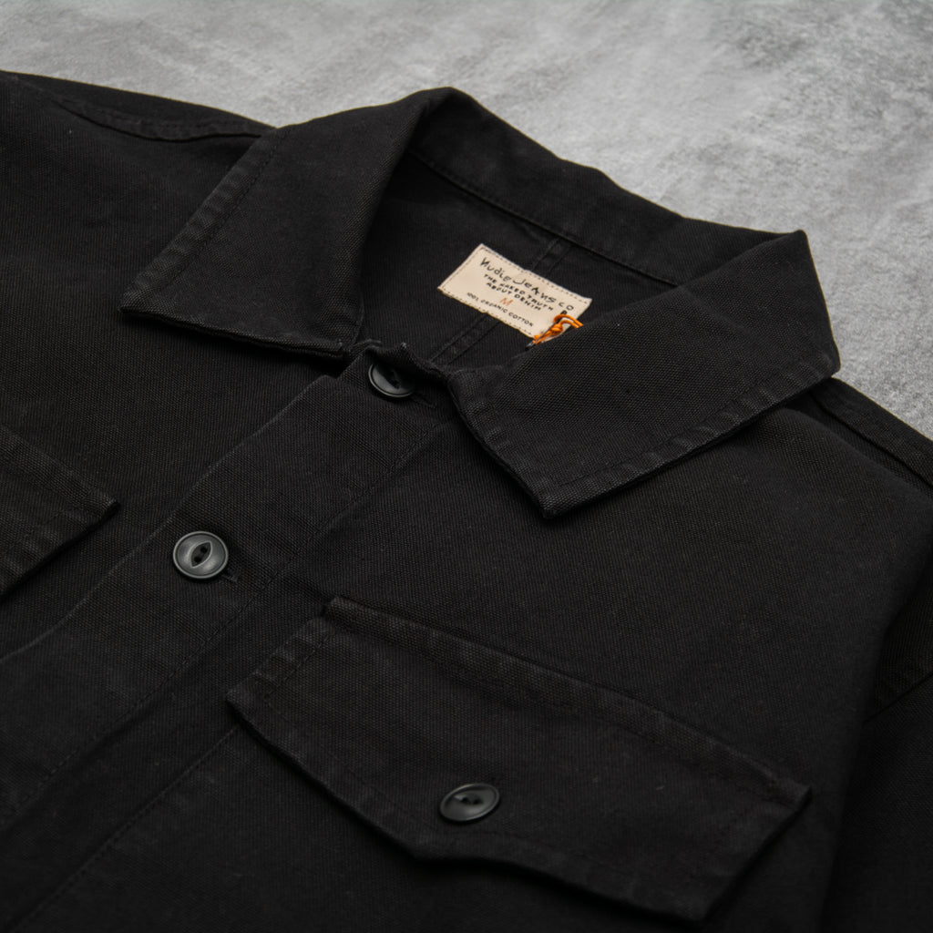 Nudie Colin Canvas Overshirt - Black 2