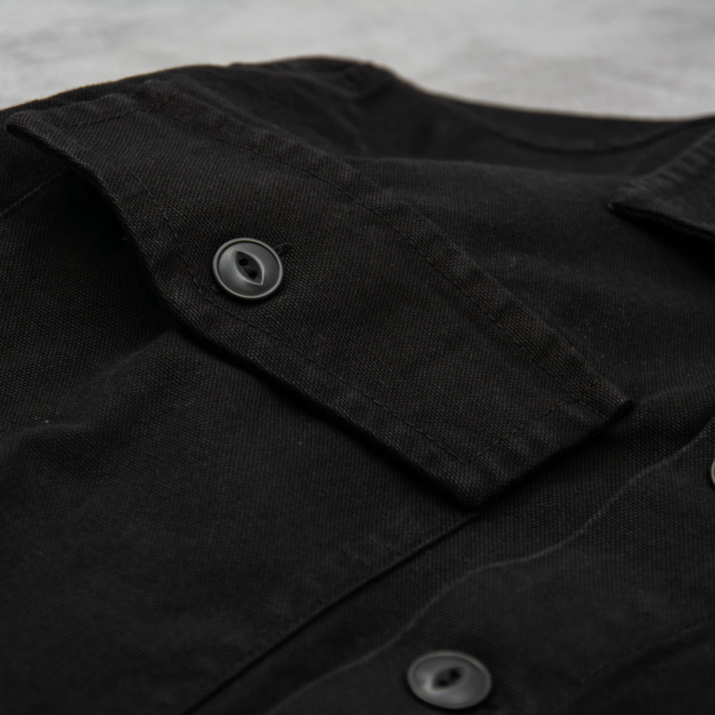 Nudie Colin Canvas Overshirt - Black 4