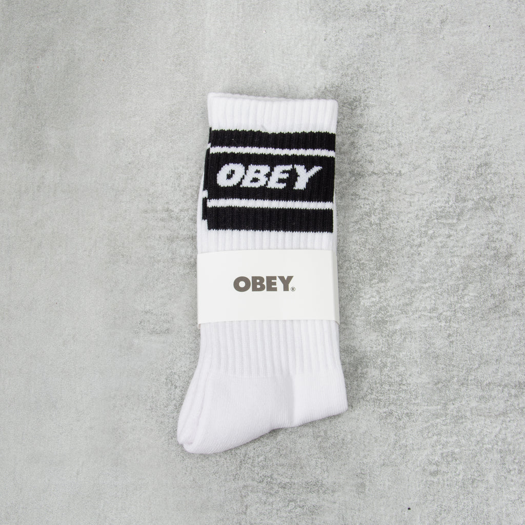 Obey Cooper II Socks - White / Black 1