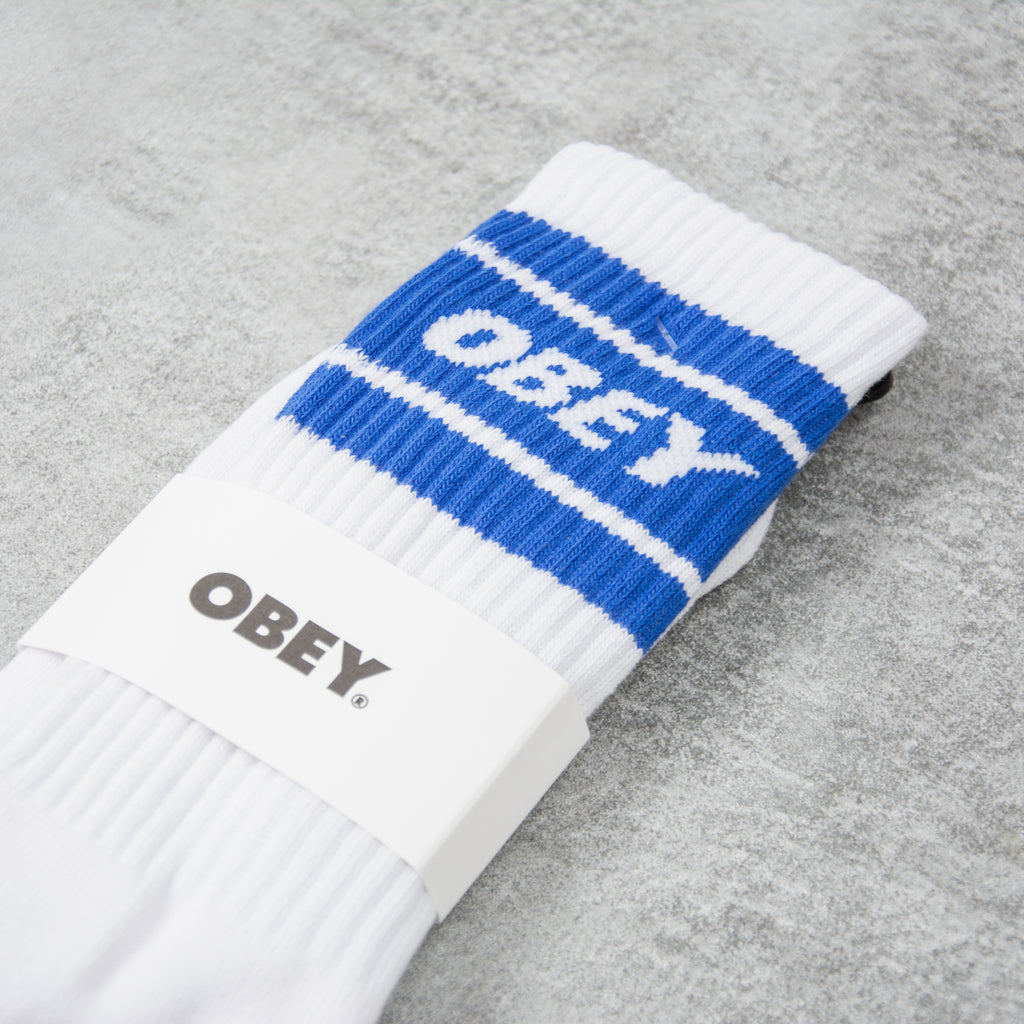 Obey Cooper II Socks - White / Princess Blue 2