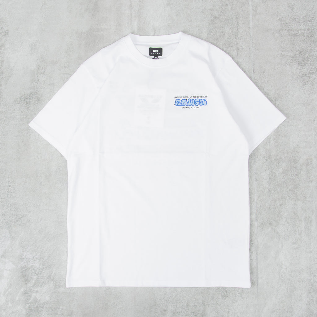 Edwin Cover the Thieves Tee - White 1