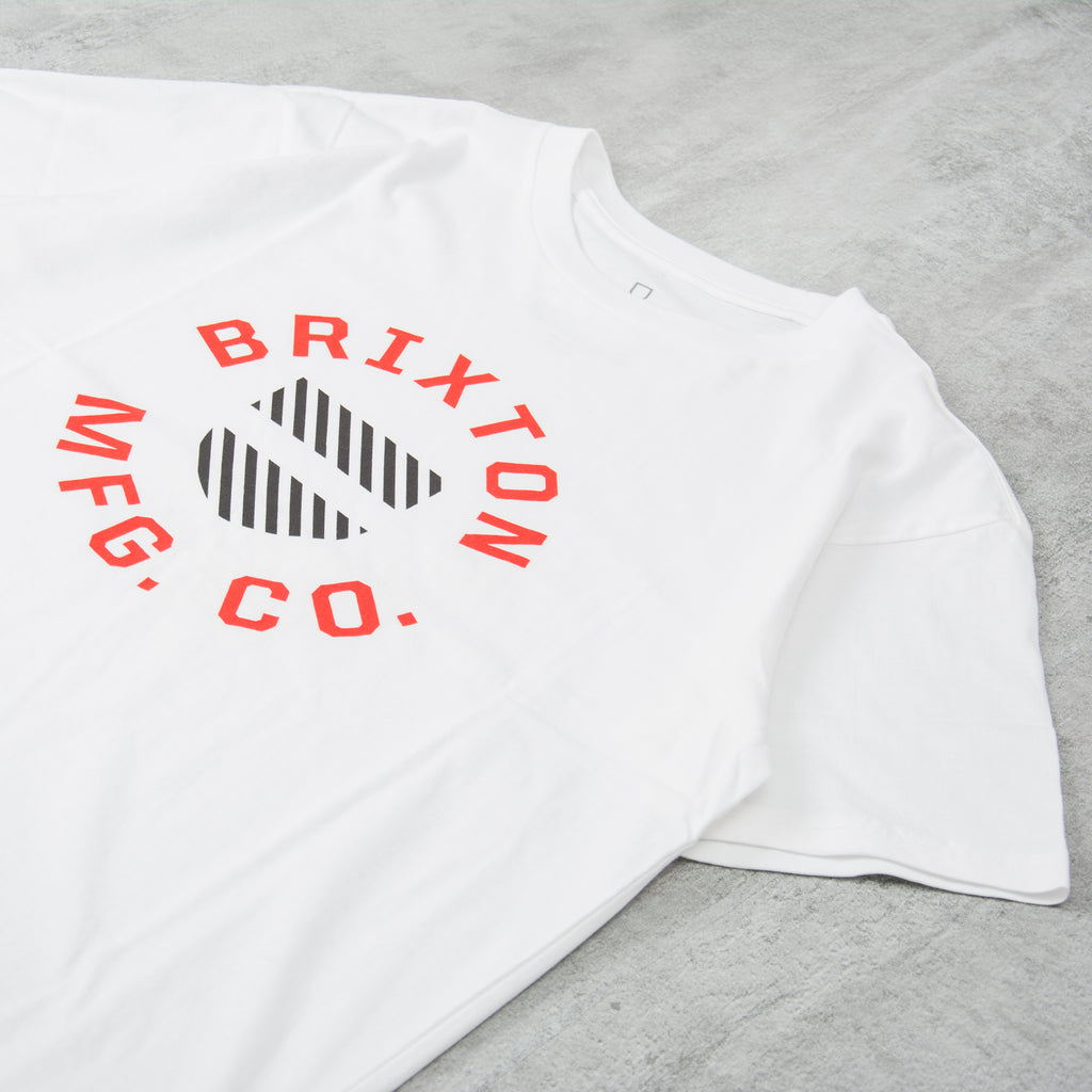 Brixton Crest Shield Tailored S/S Tee - White 2