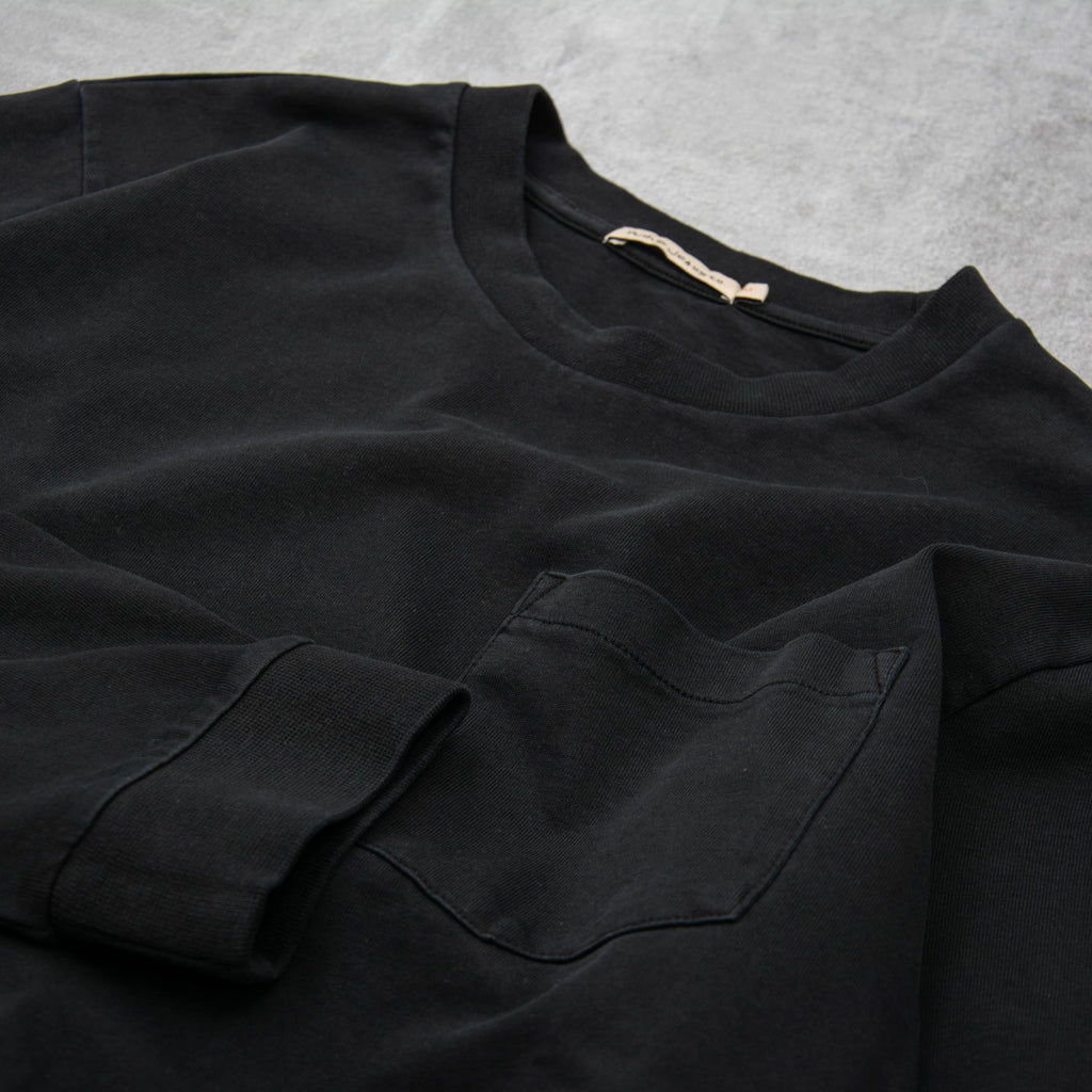 Nudie Rudi Pocket Heavy L/S Tee - Black 2