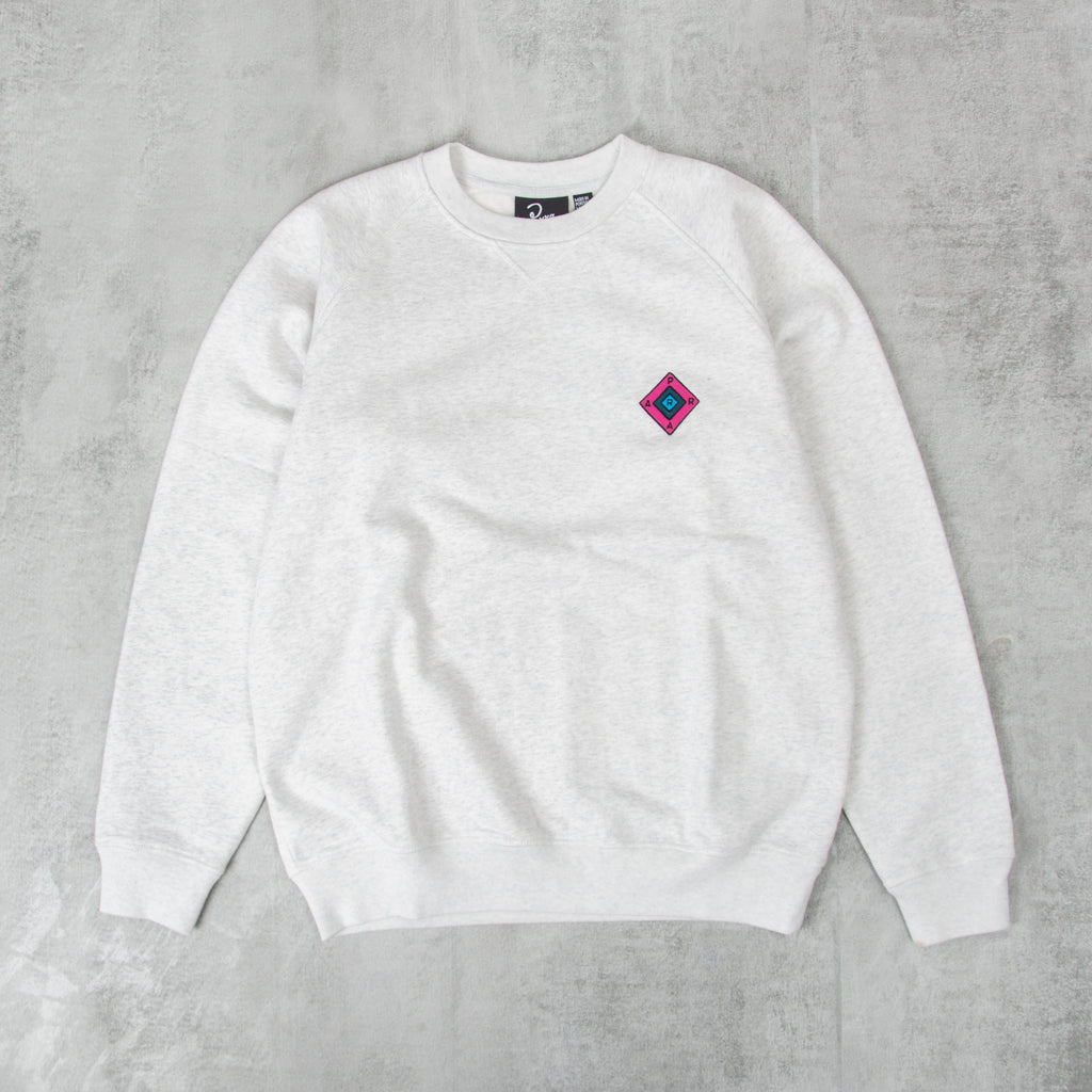 By Parra Diamond Block Logo Crew Neck Sweat - Ash Grey 1