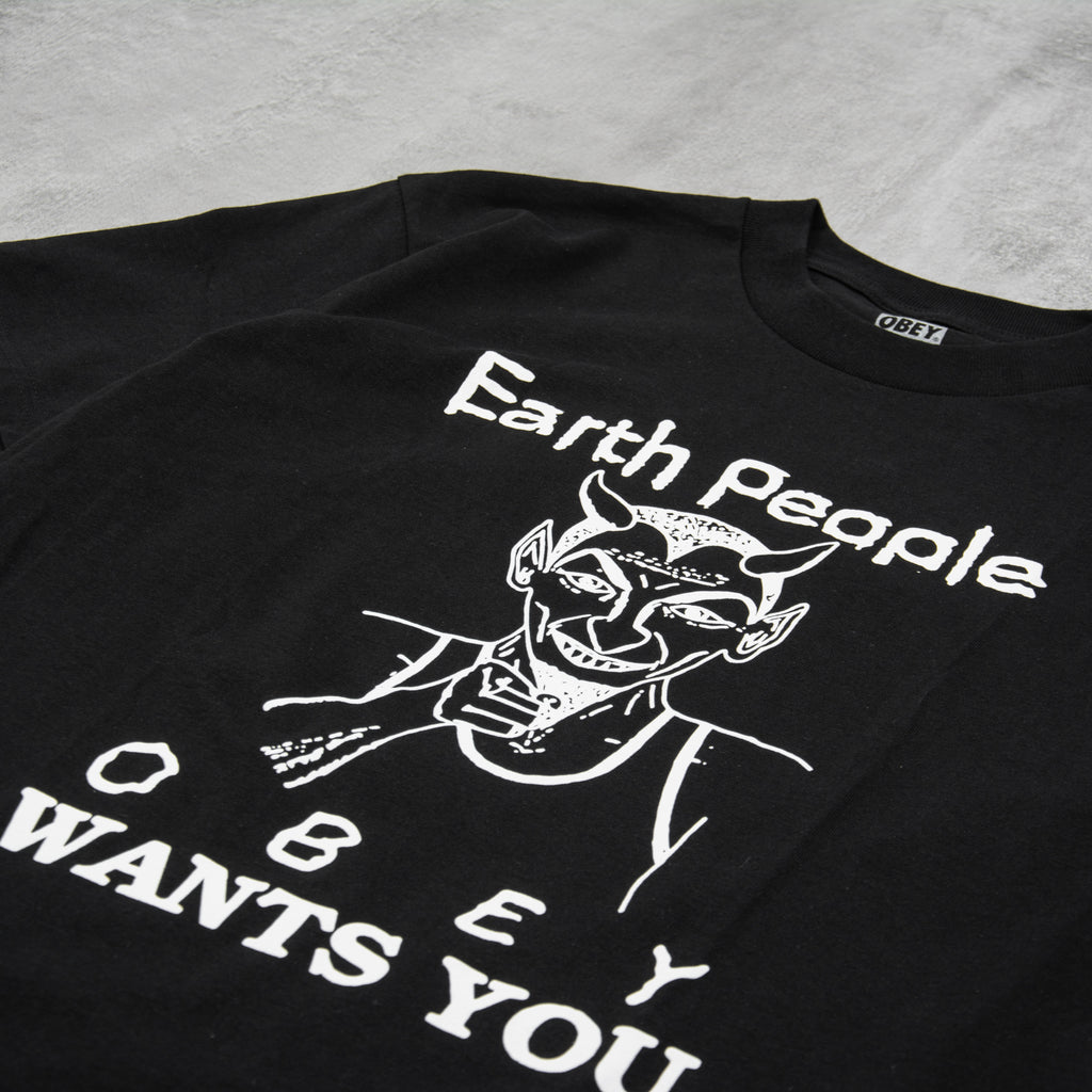 Obey Earth People Tee - Black 2