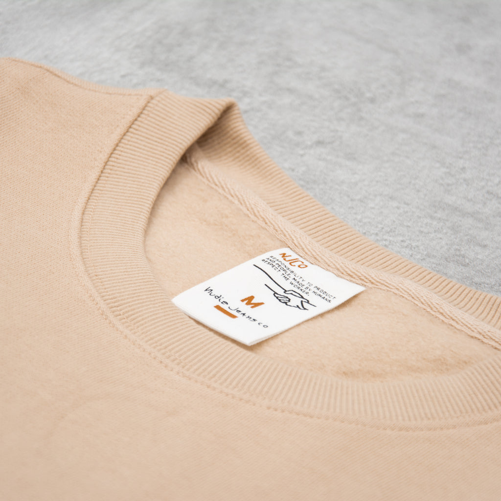 Nudie Frasse Logo Sweatshirt - Cream 3